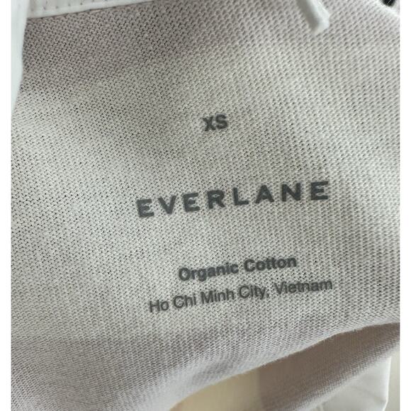 Everlane Organic Cotton Rugby Stripe Polo Shirt XS Cream Pink Short Sleeve - Picture 10 of 12